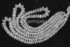 White Rainbow Far Faceted Roundelle Beads